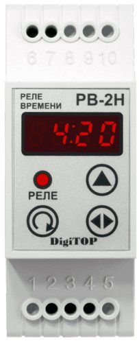 Реле времени электронное на DIN-рейку DigiTOP PB-2H недельный режим 10А 230В картинка